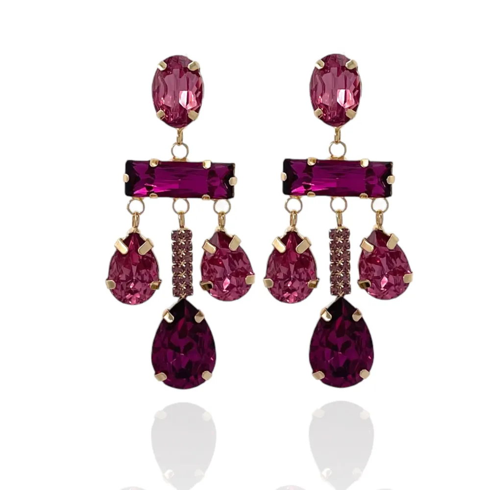 Fantasia -Orecchini Moda con Pietre Colorqte - OMM-381-209