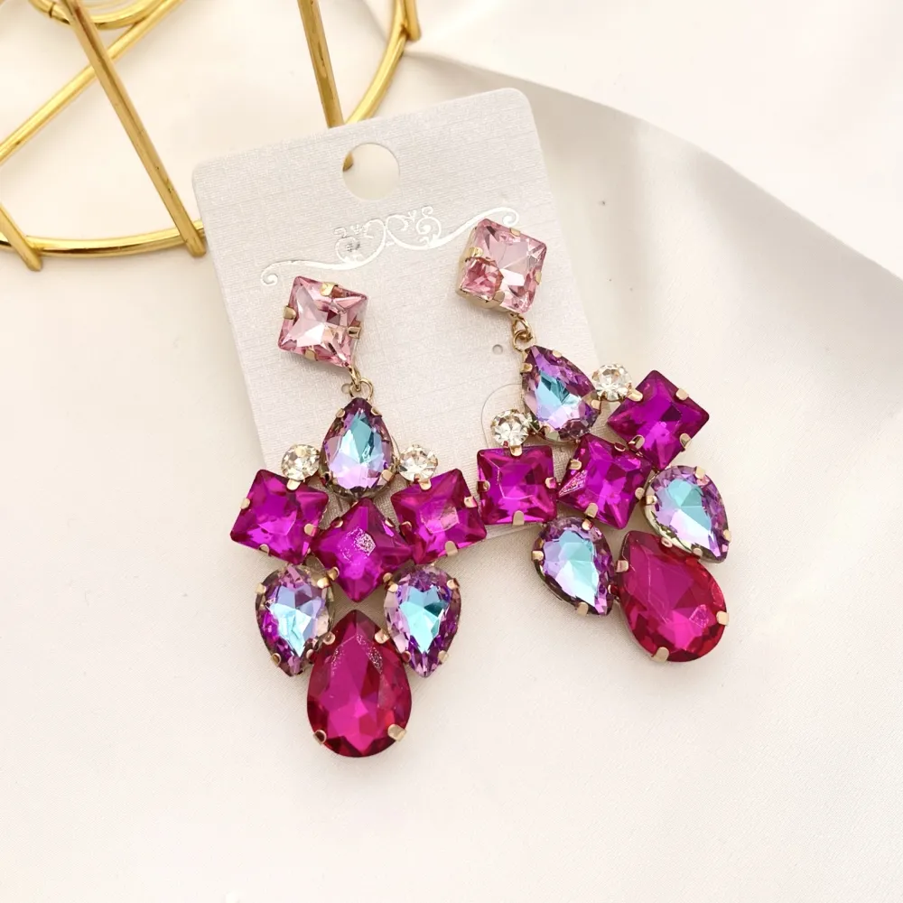 Fantasia-Orecchini Moda Vetro - OMM-520-L32