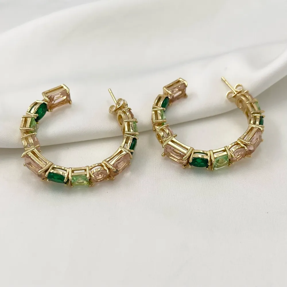 Cerchio con Pietra Zirconia-Orecchini con Zirconia - OMZ-103-AA740E