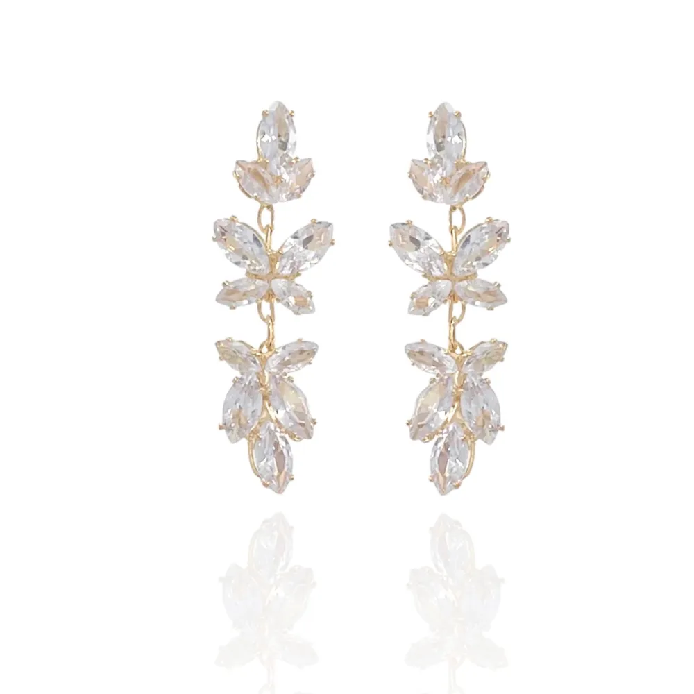 Fiore Pendente-Orecchini con Zirconia - OMZ-416-L17