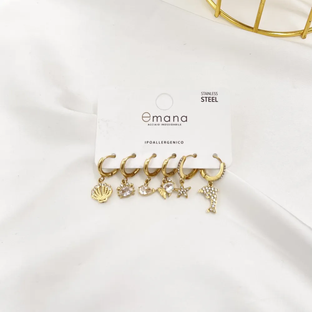 Mare-Set 6pz Orecchini in Acciaio - OPA-103-A3331E