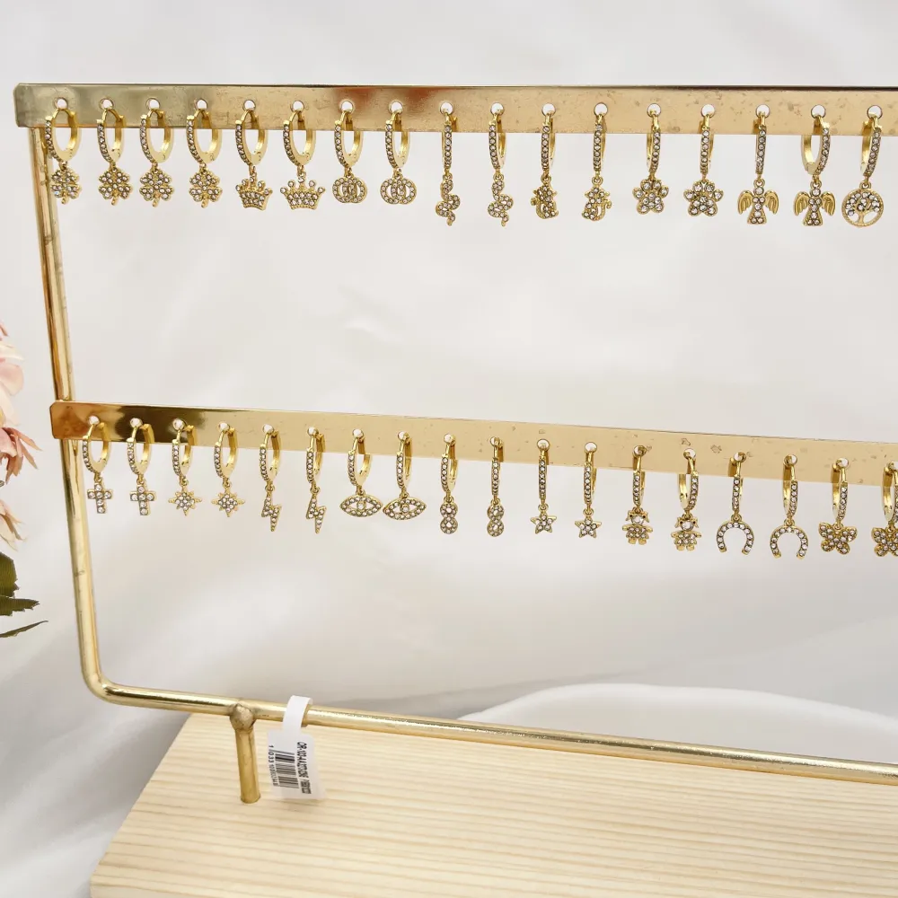 Mix Soggetti Pendenti-36paia orecchini in Acciaio - OPA-103-AA3273-3294E