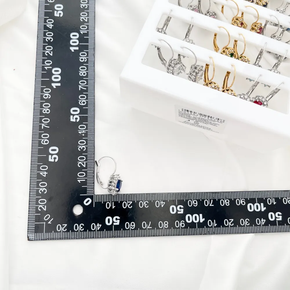 Cerchio Con Pendente Ovale -12Paia Orecchini in Acciaio - OPA-103-AA4034E