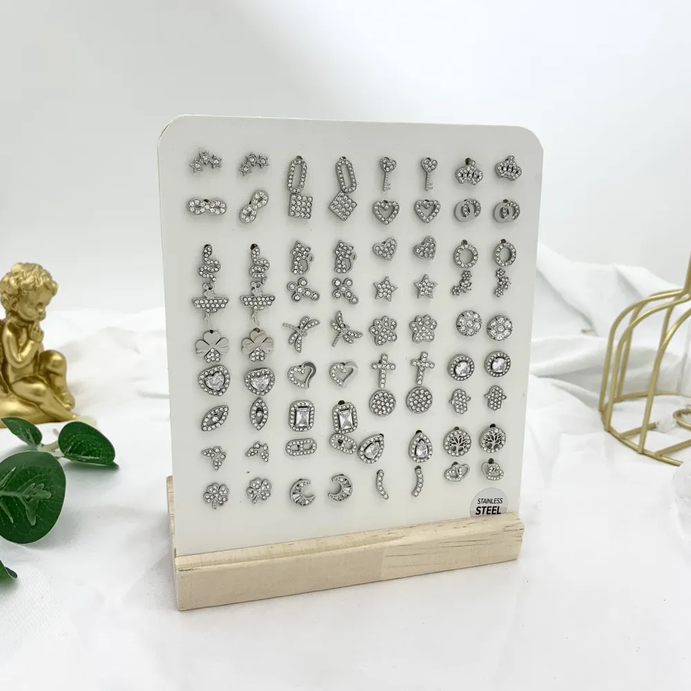 Soggetti Mix-36Paia Orecchini a Lobo in Acciaio - OPA-103-AA746E