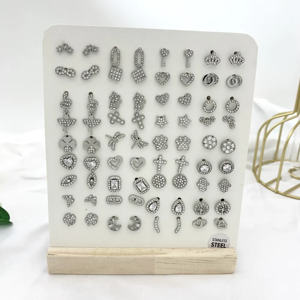 Soggetti Mix-36Paia Orecchini a Lobo in Acciaio - OPA-103-AA746E