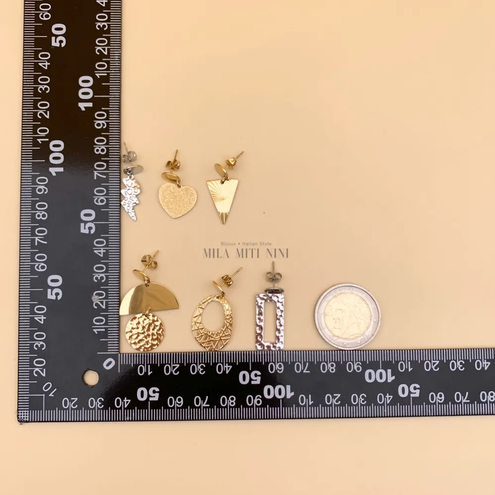 OPA7741-Pendenti Misto-18 Paia Orecchini in Acciaio + Espositor - OPA104-SD-139-Pendenti Misto-18 Paia Orecchini in Acciaio