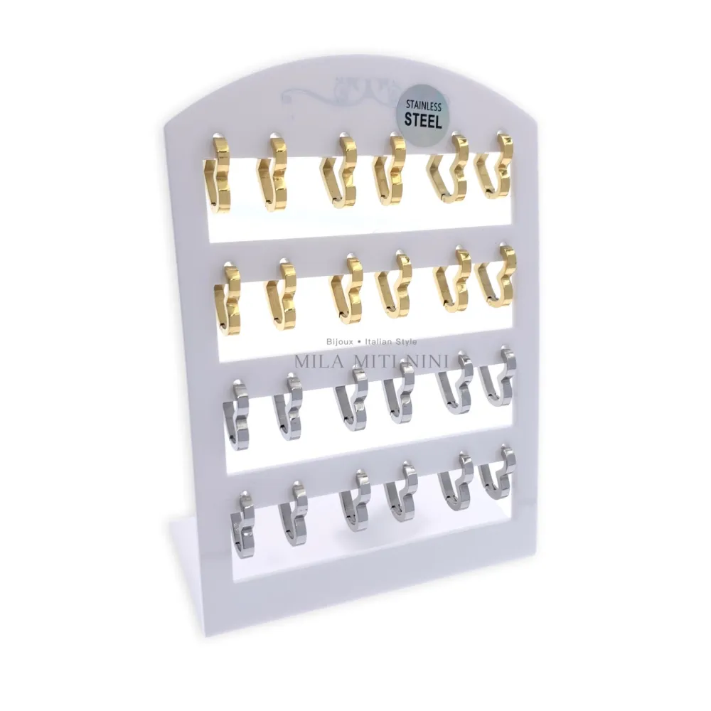 Cuore- Orecchini a Cerchio in Acciaio - OPA450-311