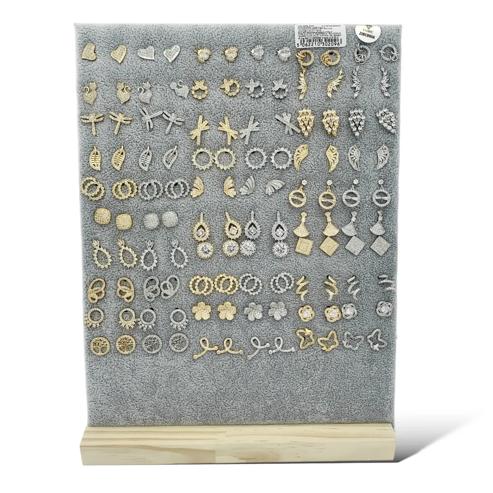 Mix Soggetti con Zirconia-60Paia Orecchini a Lobo con Zirconia - OPM-506-209