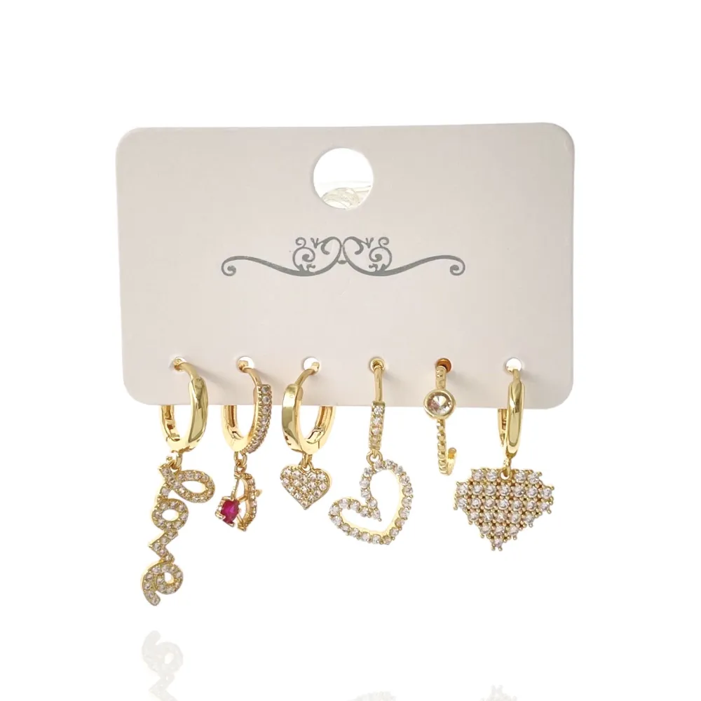 Love Cuore-Set 6pz Orecchini - OPM-520-L40