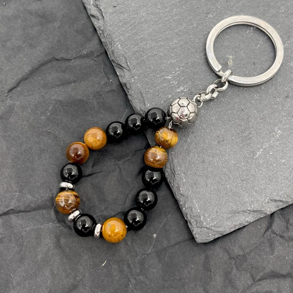 Pietre Colorate-Portachiavi da Uomo in Acciaio - PKU-600-276