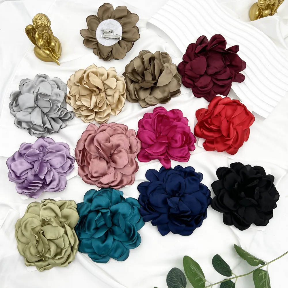 Fiore Medio Diametro 10cm-12pz Spille in Tessuto - SPM-102-114