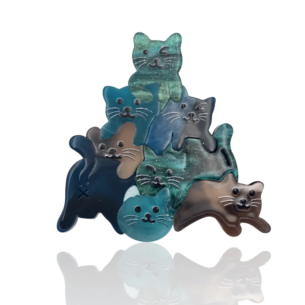 Gatti-Spilla Moda in Resina - SPM-1037