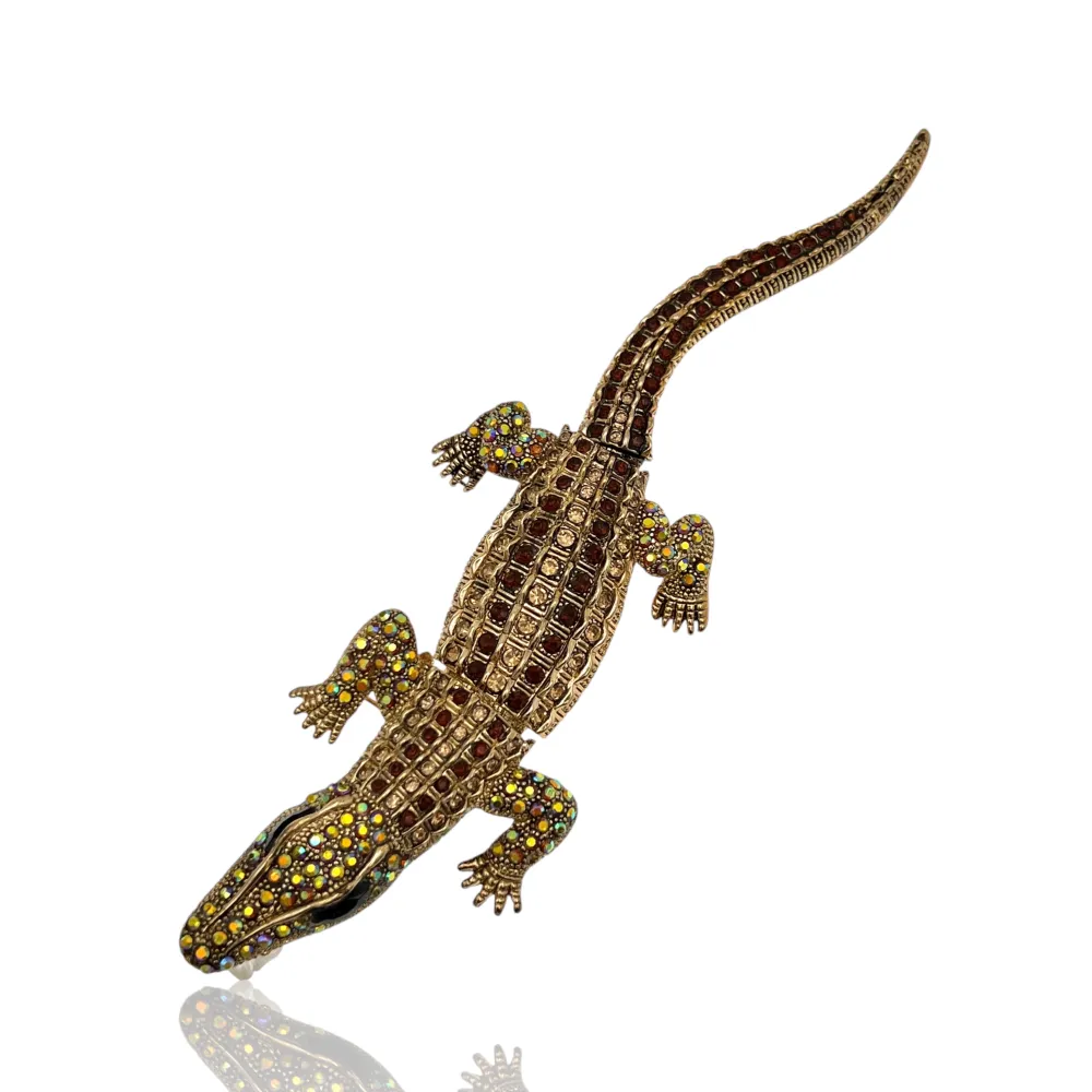 Coccodrillo Grande-Spilla Media in Metallo - SPM-321-265