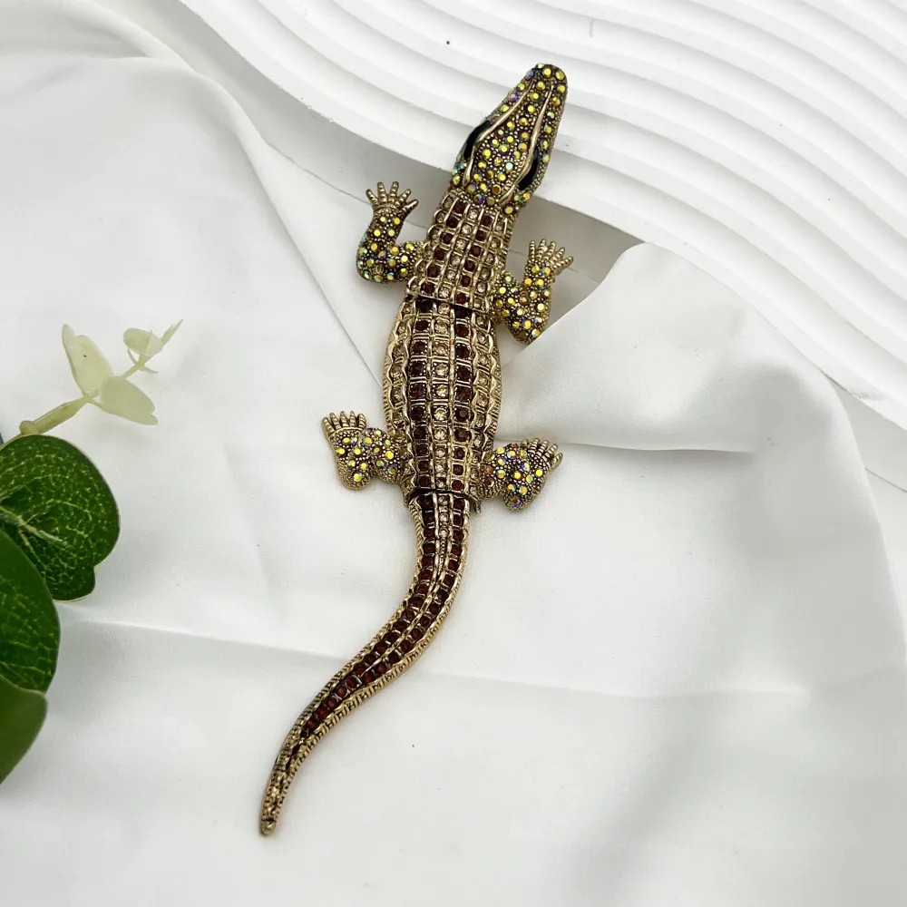 Coccodrillo Grande-Spilla Media in Metallo - SPM-321-265