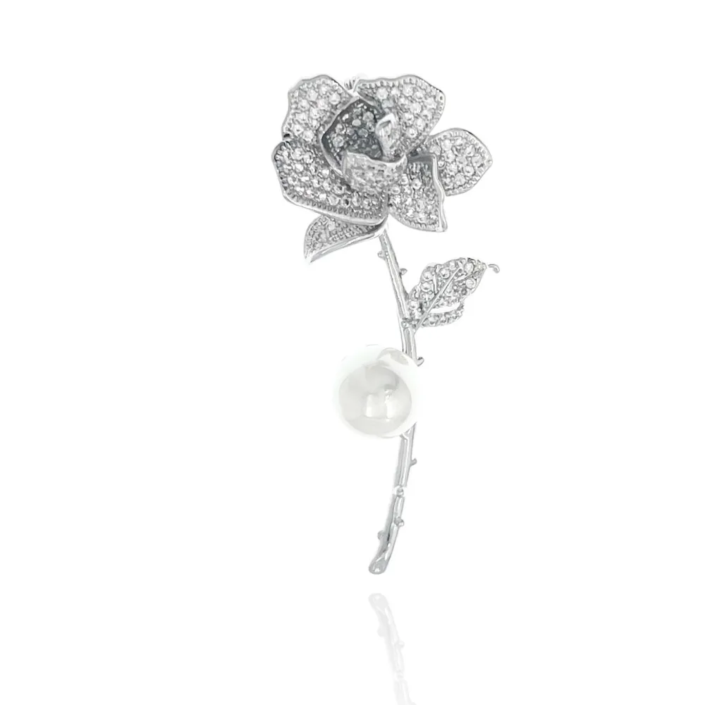 Fiore Rosa-Spilla con Zirconia - SPM-506-176