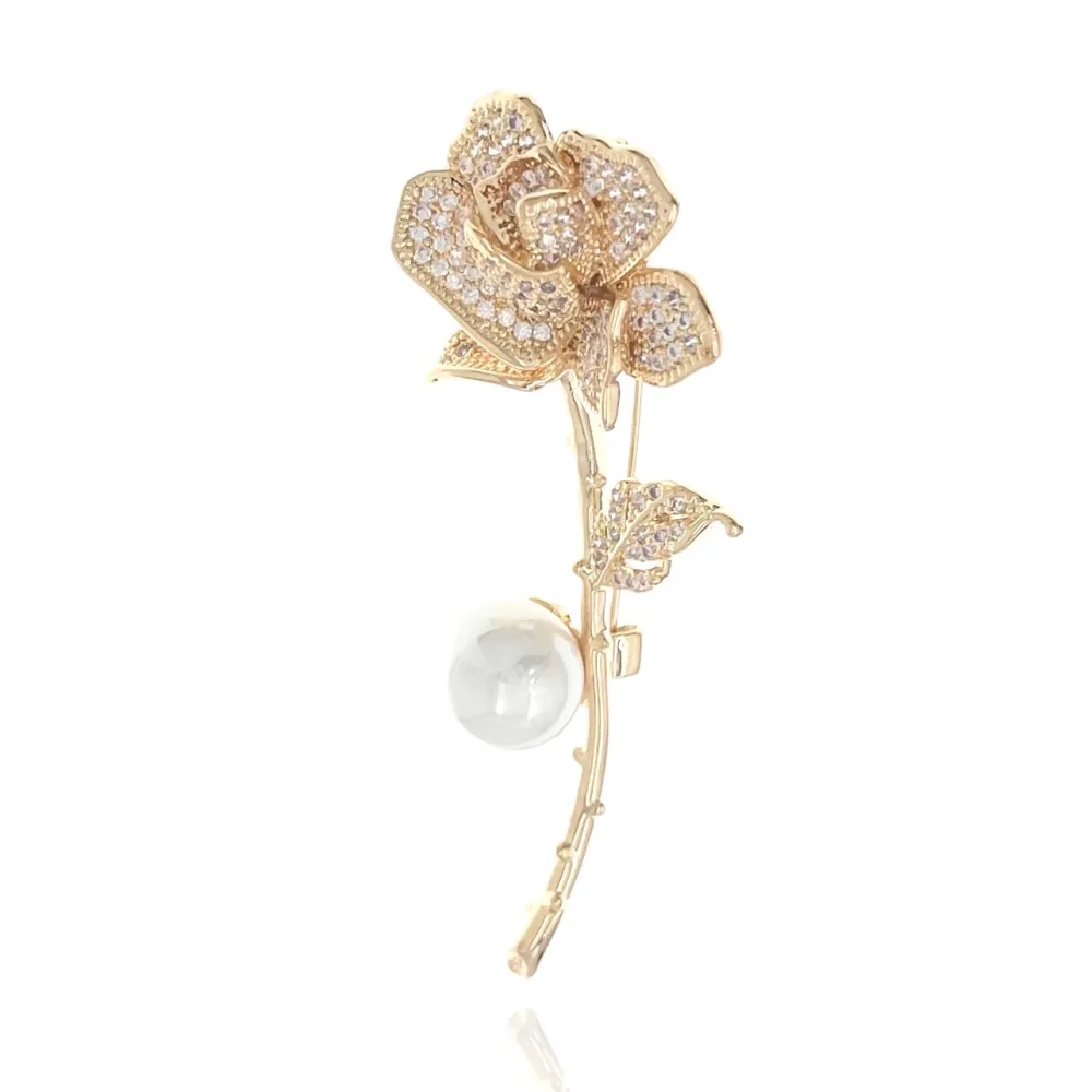 Fiore Rosa-Spilla con Zirconia - SPM-506-176
