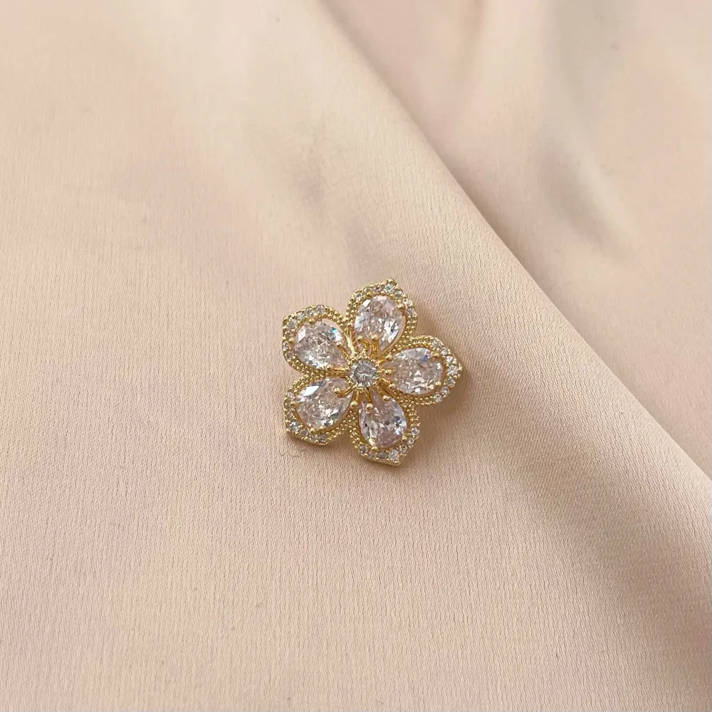 Fiore-Spilla Piccola con Zirconia - SPM-506-190