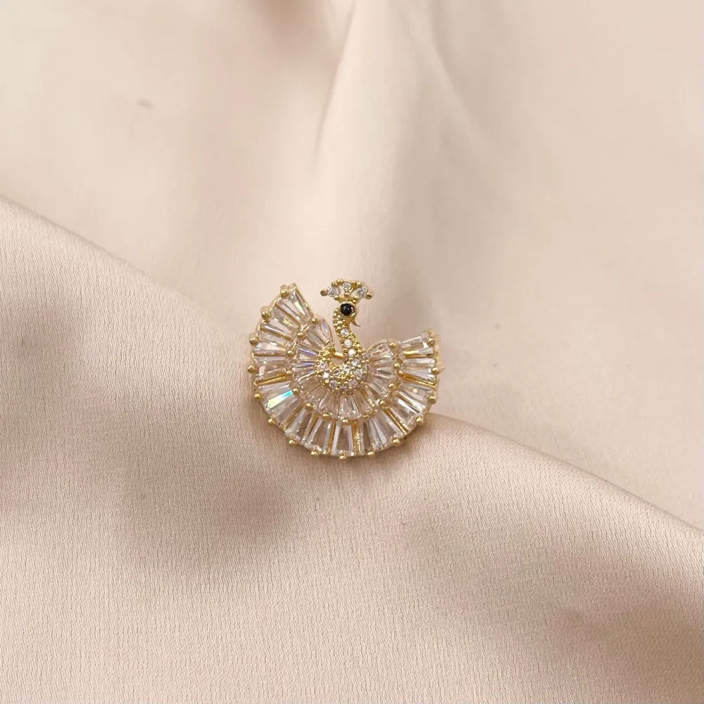 Pavone-Spilla Piccola con Zirconia - SPM-506-202