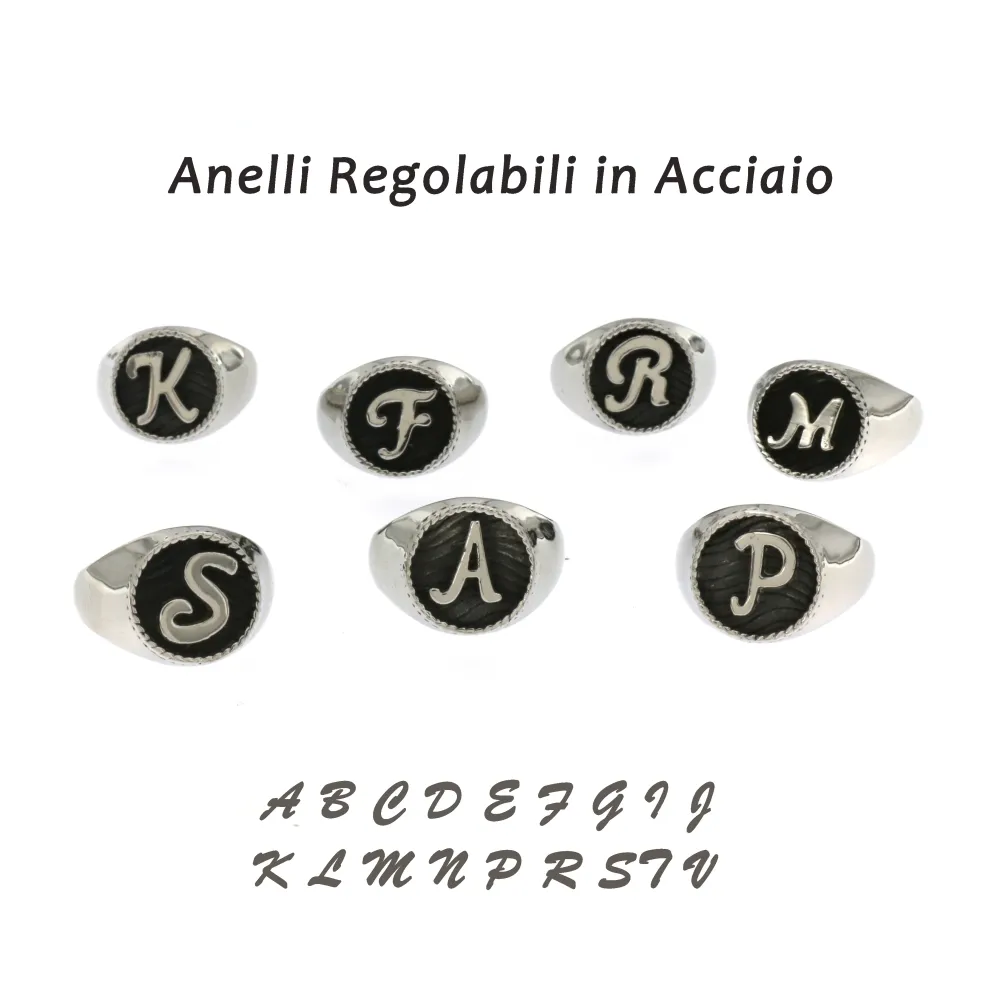 AAR5414-INIZIALE- Anelli in Acciaio Regolabile_2