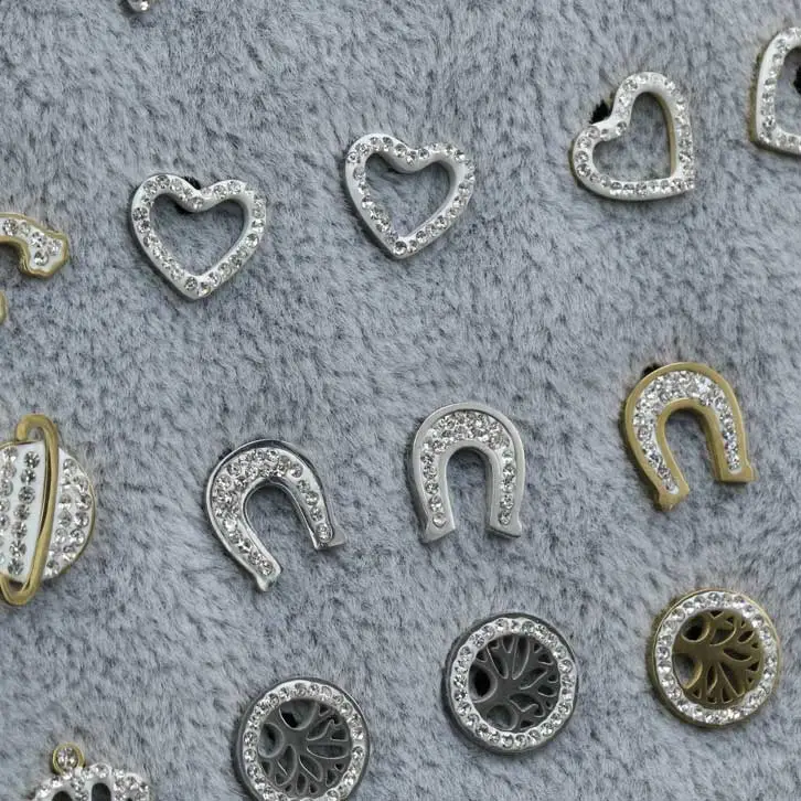 ACCIAIO Cuore, stella, - Espositore Orecchini a_2