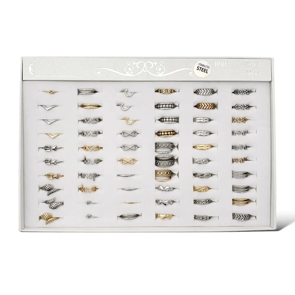 Mix Soggetti  Farange-60pz Anelli Regolabilo da Farange/Mignolo - AAR-103-1446-1465R