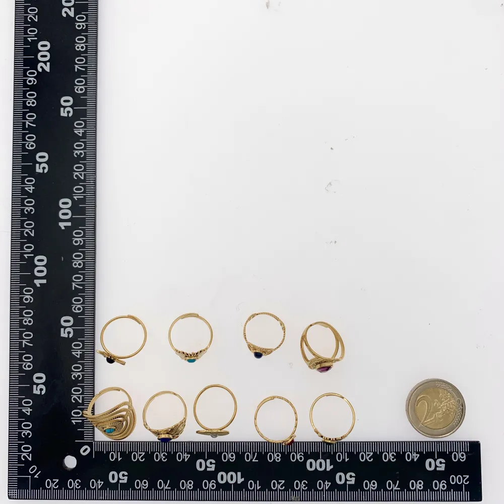 Mix Modelli con Pietra-72Pz Anelli Regolabili in Acciaio - AAR-103-AA2064R