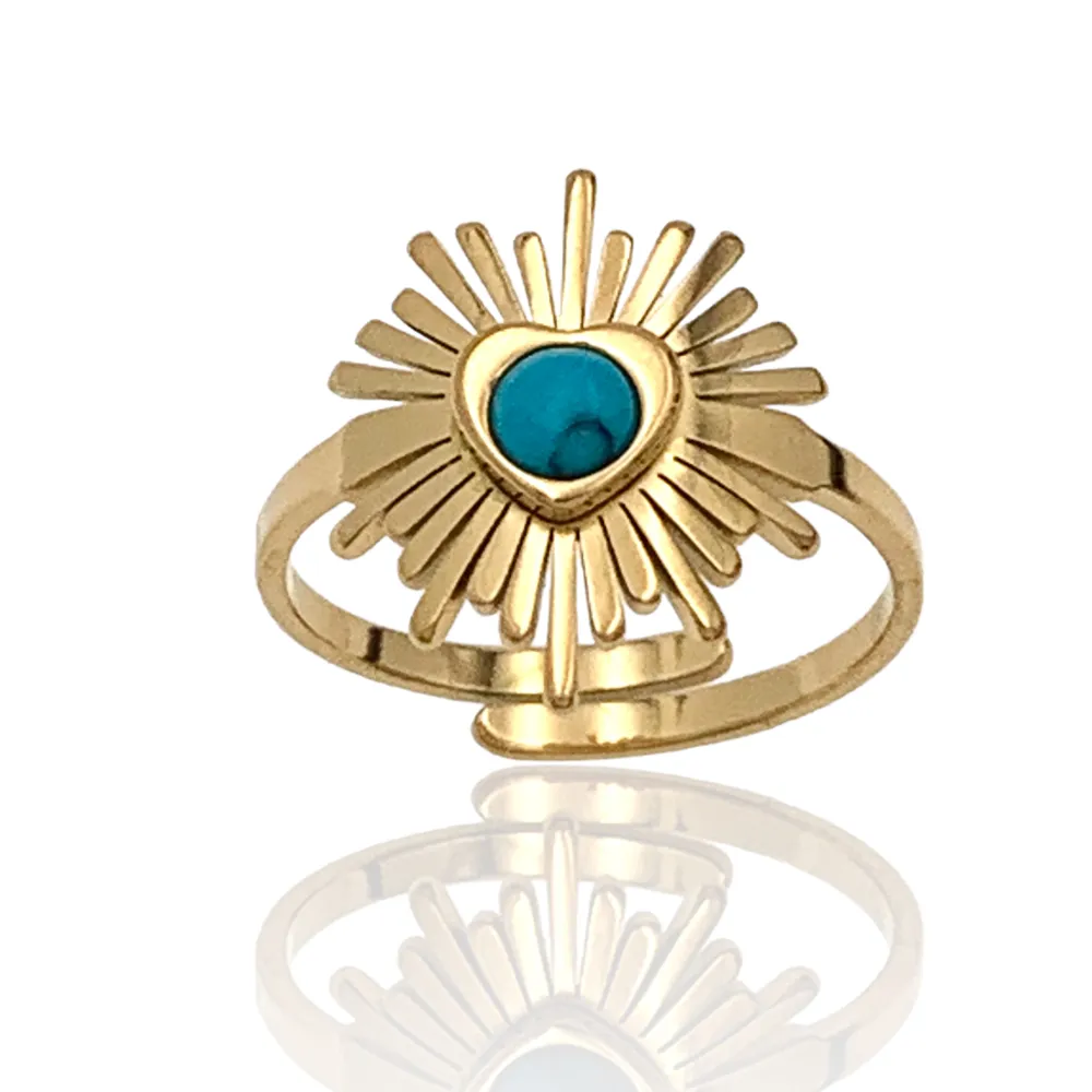 Mix Modelli con Pietra-72Pz Anelli Regolabili in Acciaio - AAR-103-AA2064R