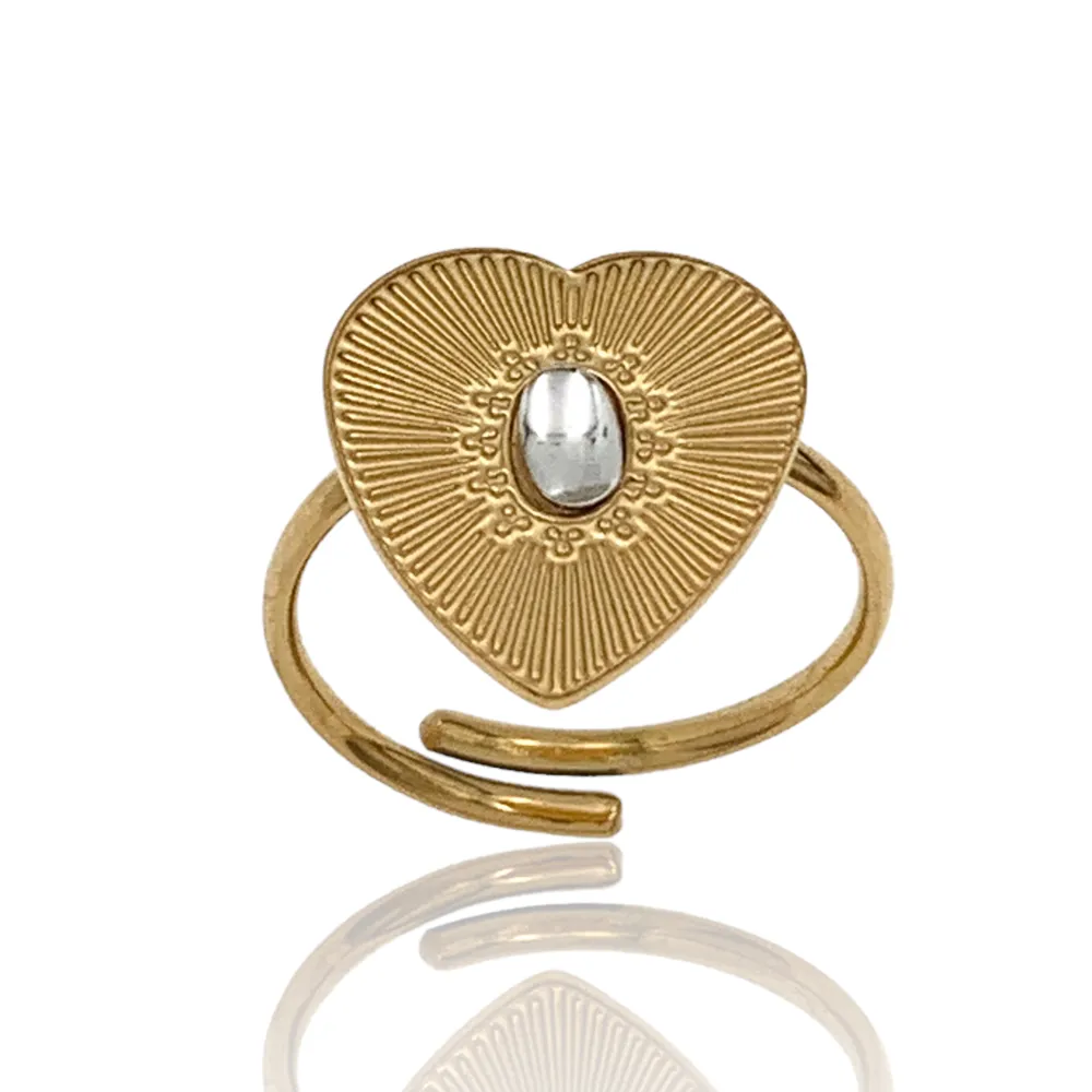 Mix Modelli con Pietra-72Pz Anelli Regolabili in Acciaio - AAR-103-AA2064R