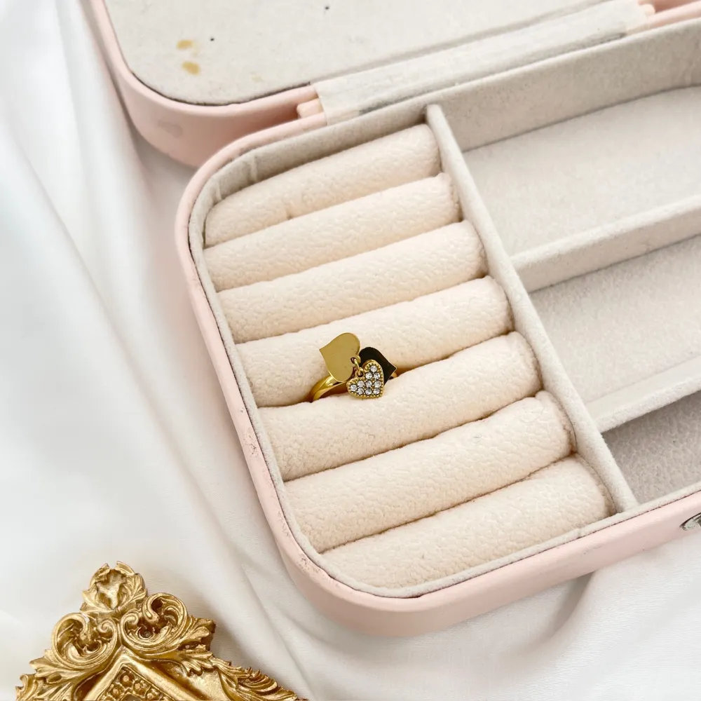 Tre Cuori-Anello Regolabile in Acciaio - AAR-103-AA2450R