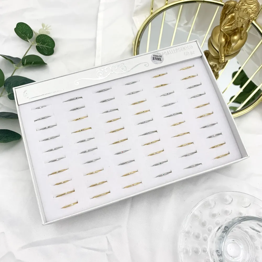 Punto Luce Zirconia-60Pz Anelli Regolabili in Acciaio - AAR-103-AA2488R