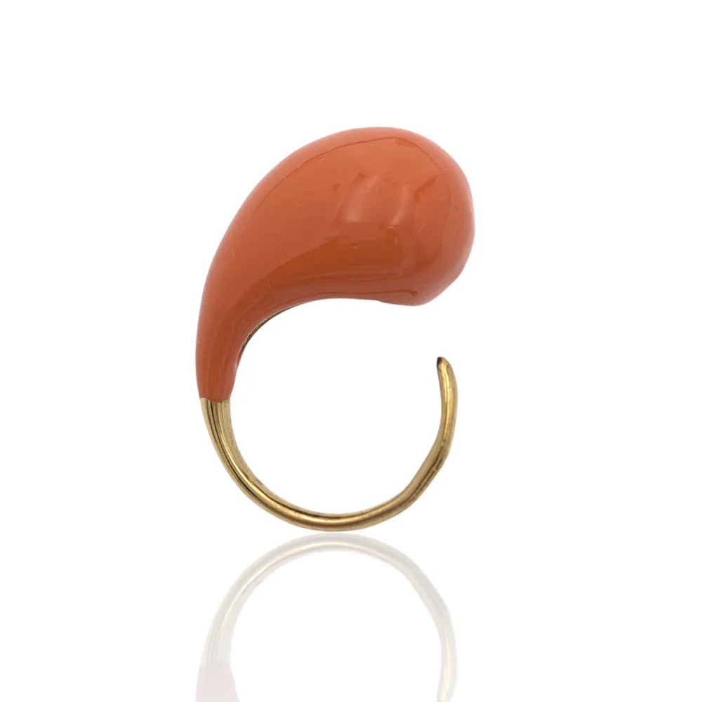 Goccia Colorato-Anello Regolabile in Acciaio - AAR-103-AA3317R