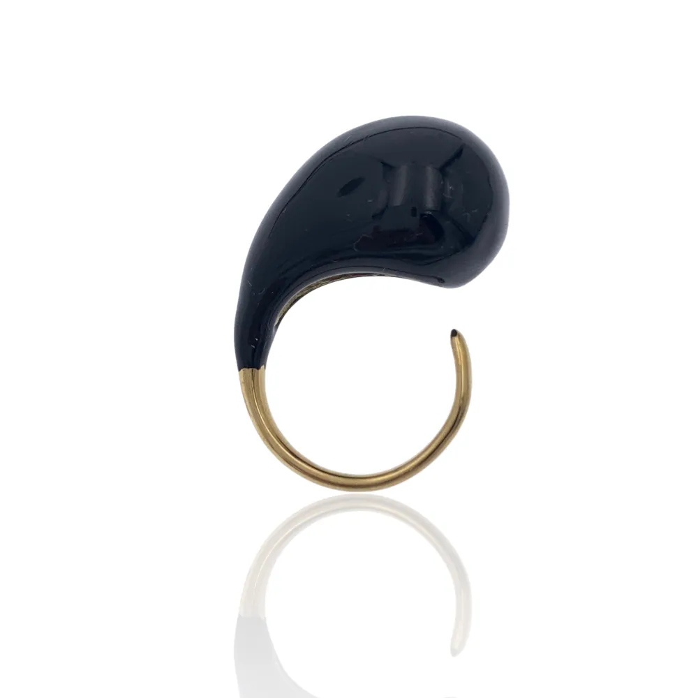 Goccia Colorato-Anello Regolabile in Acciaio - AAR-103-AA3317R