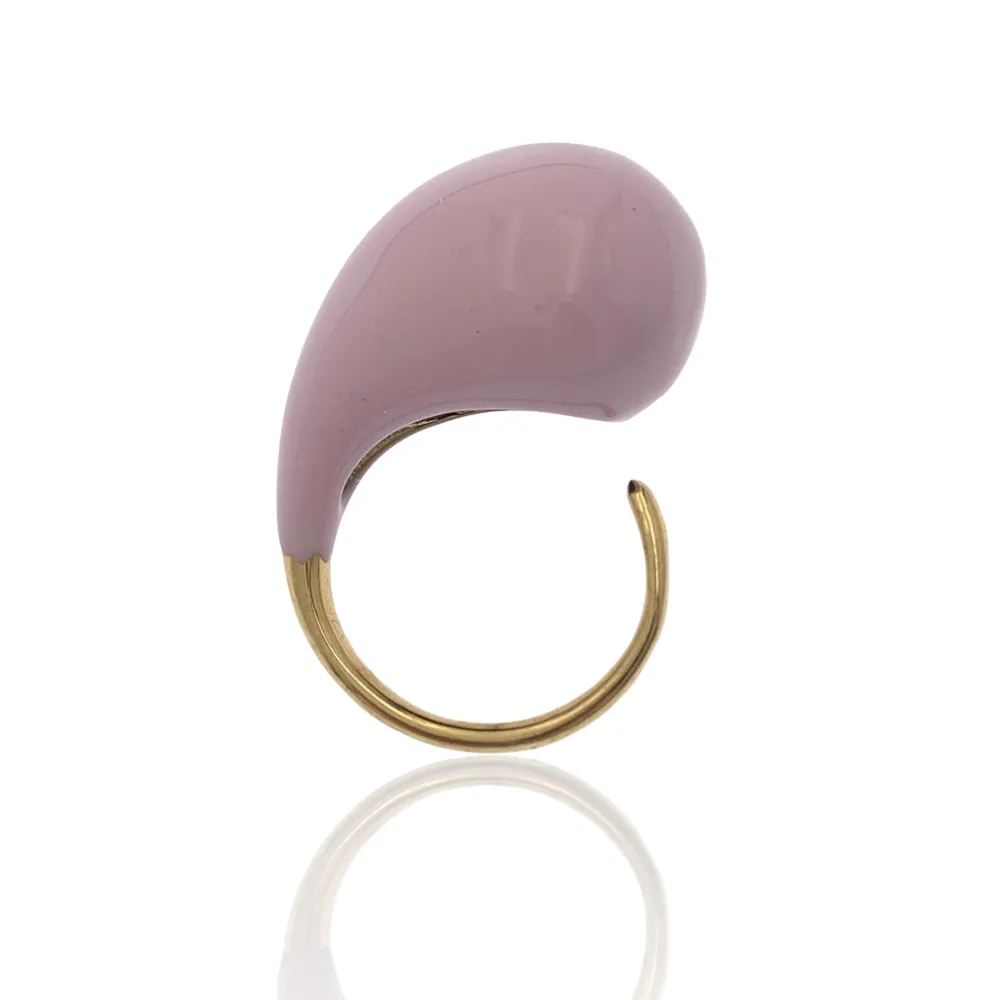 Goccia Colorato-Anello Regolabile in Acciaio - AAR-103-AA3317R