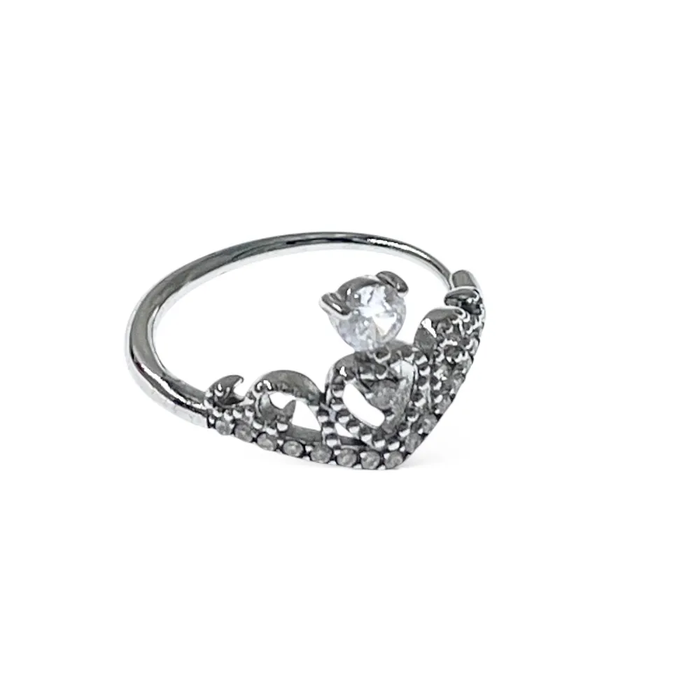 Corona  -Anello Regolabile in Acciaio - AAR-103-AA4229R