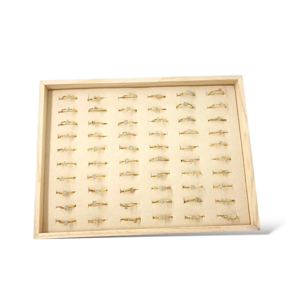 Iniziale-60 pz Anelli in Acciaio - AAR-103-AA4350R