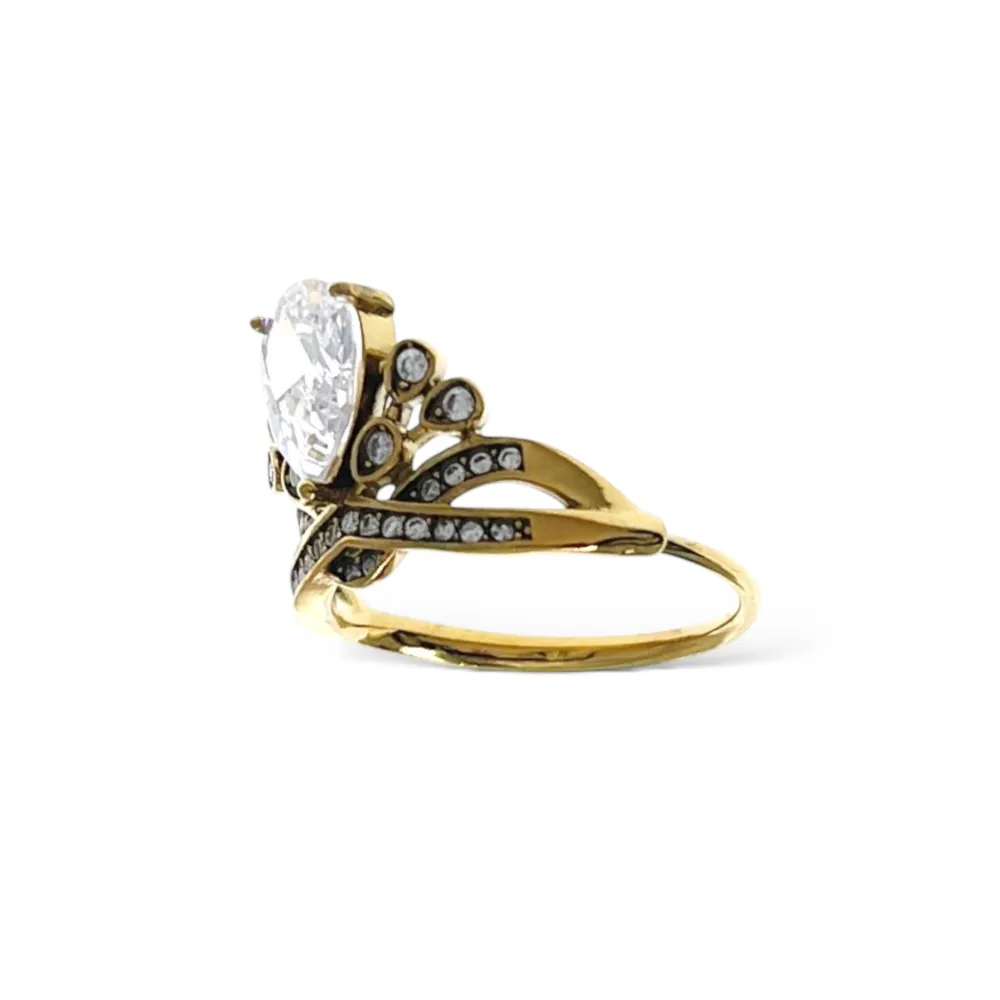 Corona  -Anello Regolabile in Acciaio - AAR-103-AA5177R