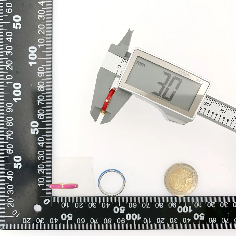 Smaltato con Punti Luci-36Pz Anelli Regolabili in Acciaio - AAR-103-AA583R