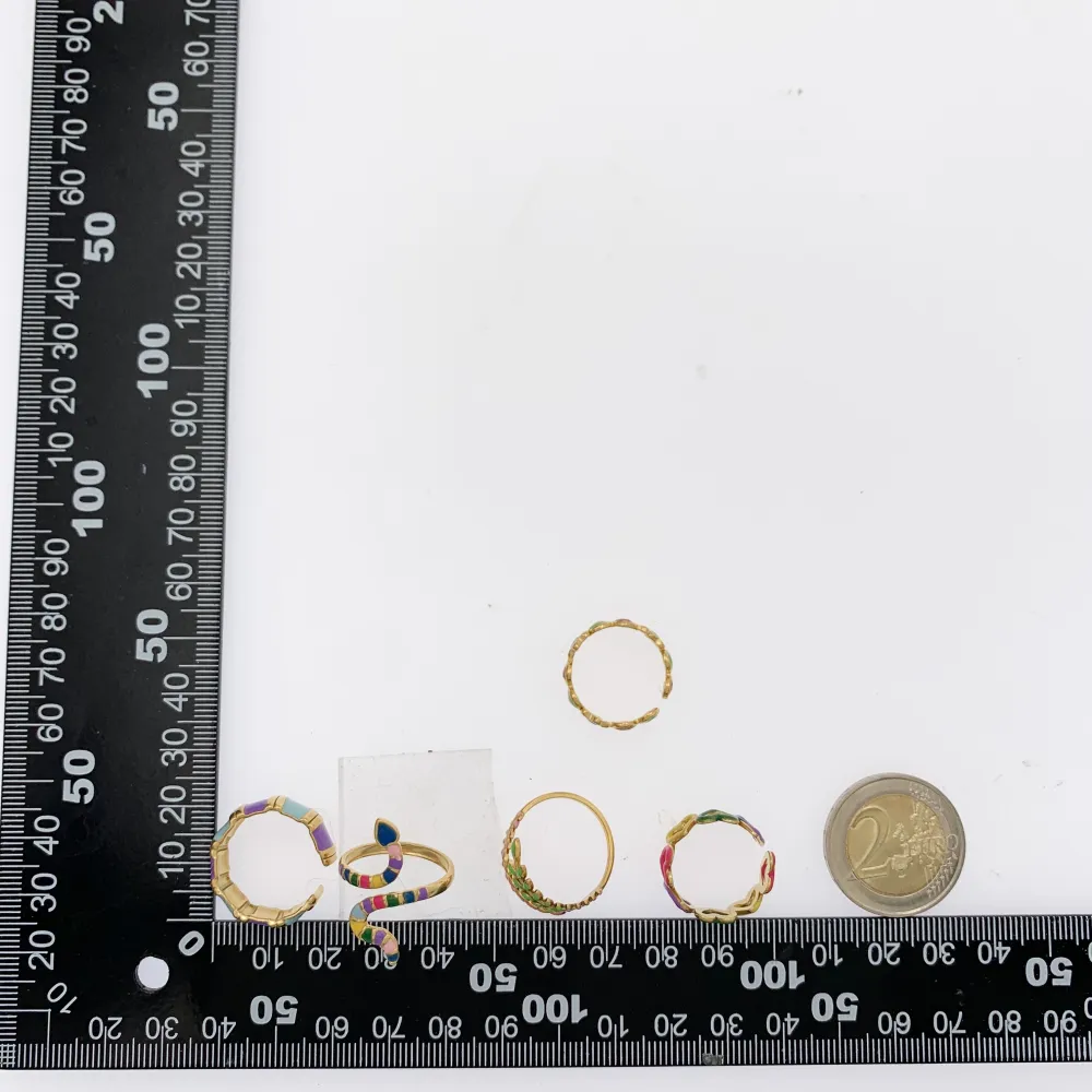 Mix Modelli Smaltati-76pz Anelli Regolabili in Acciaio - AAR-105-172