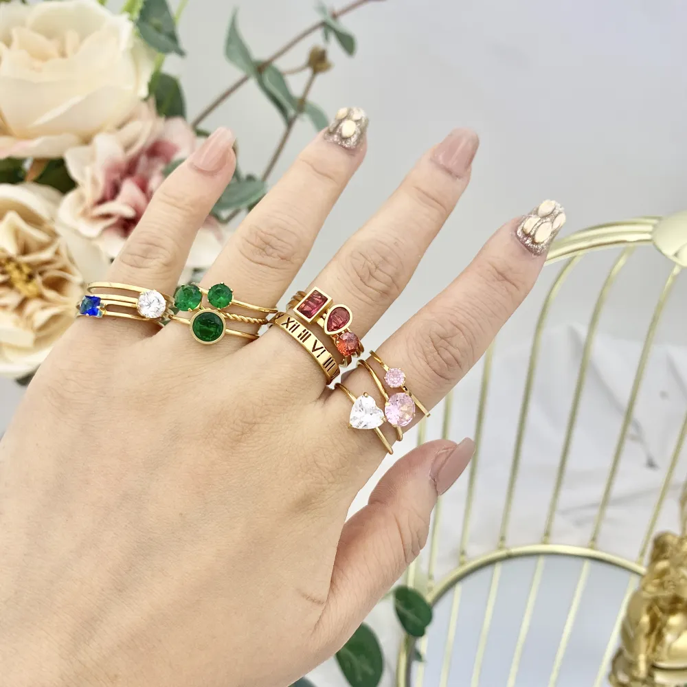 Mix con Punto Luce-60Pz Anelli Regolabili in Acciaio - AAR-105-178