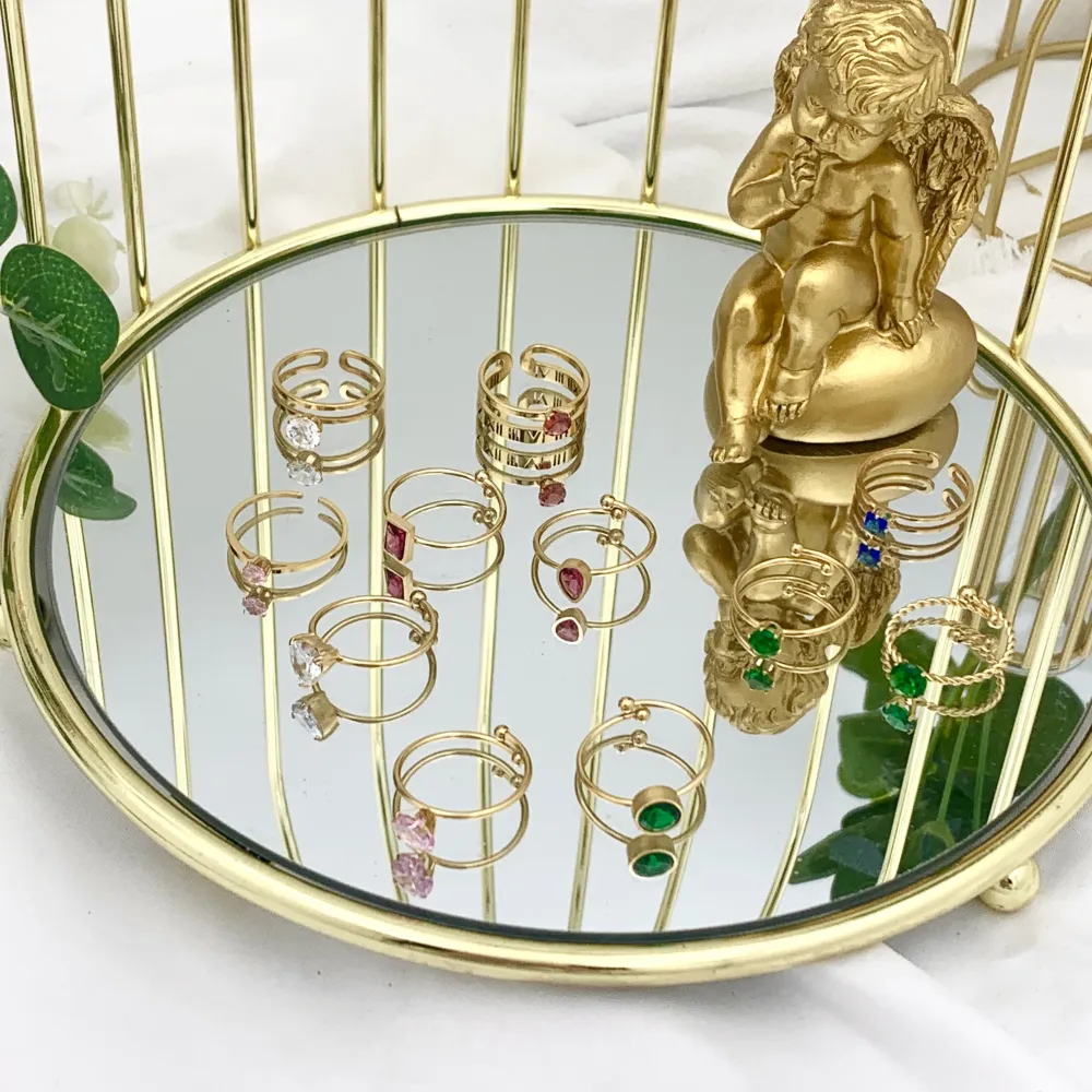 Mix con Punto Luce-60Pz Anelli Regolabili in Acciaio - AAR-105-178