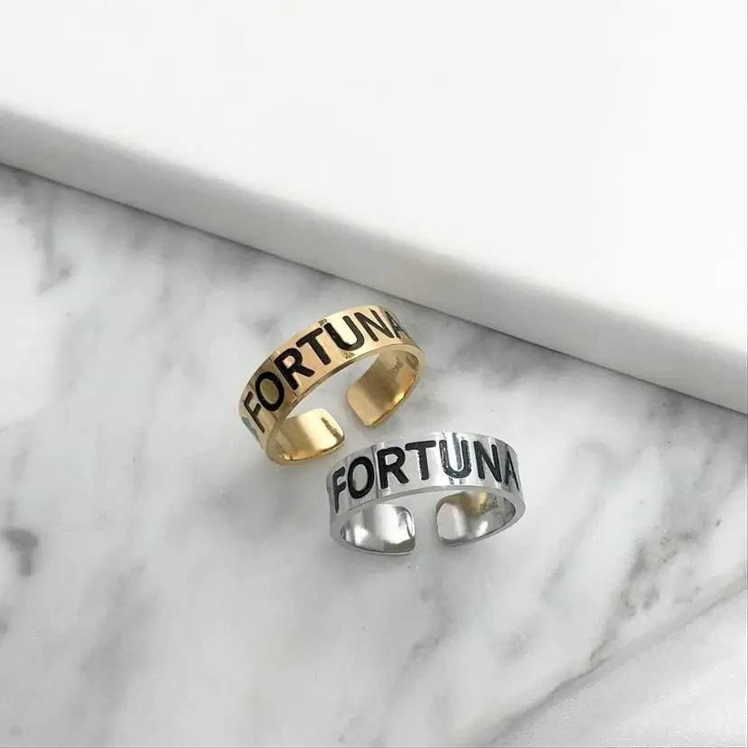 Scritte Smaltate-36Pz Anelli in Acciaio Regolabili - AAR413-736