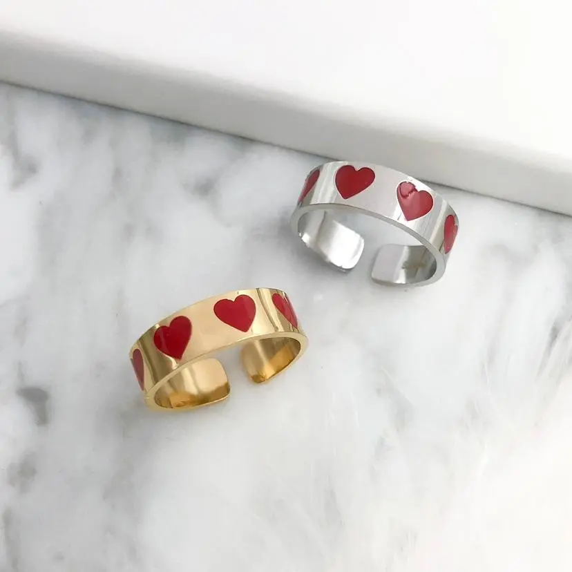 Scritte Smaltate-36Pz Anelli in Acciaio Regolabili - AAR413-736