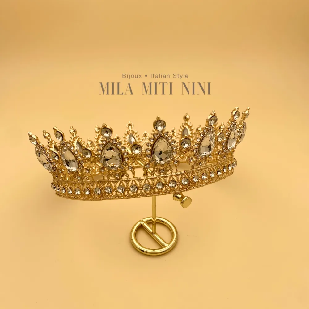 AXC0314-Corona Sposa- Acccessori per Capelli - AXC0314-Corona da Regina - Acccessori per Capelli