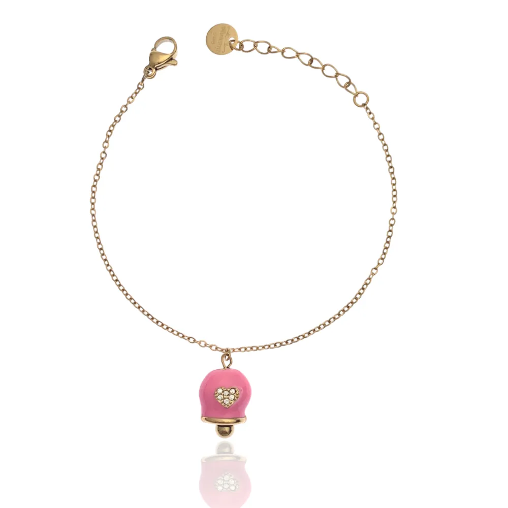 Campanello Smaltato-Bracciale in Acciaio con Chiusura - BAC-103-AA2699B