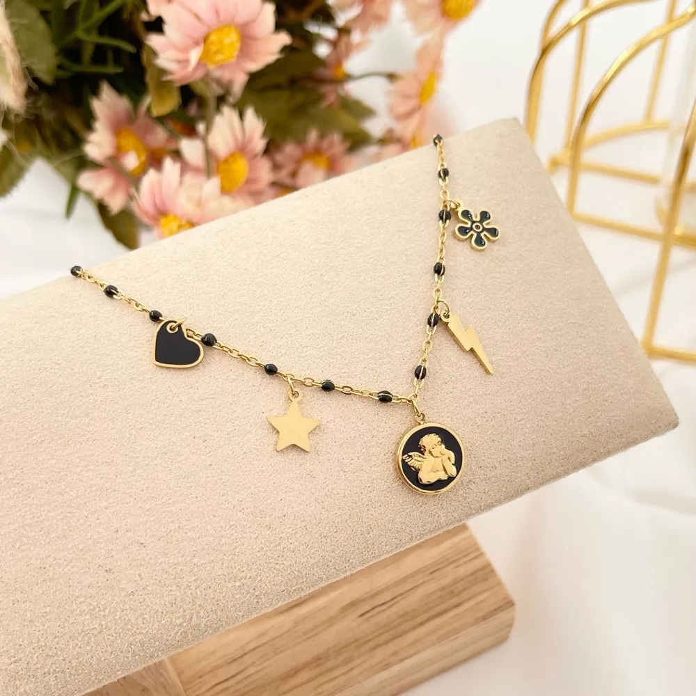 Angelo Smaltato-Bracciale in Acciaio con Chiusura - BAC-103-AA3186B