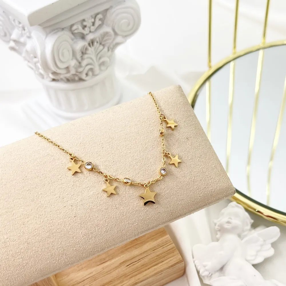 Stella-Bracciale in Acciaio con Chiusura - BAC-103-AA3473B