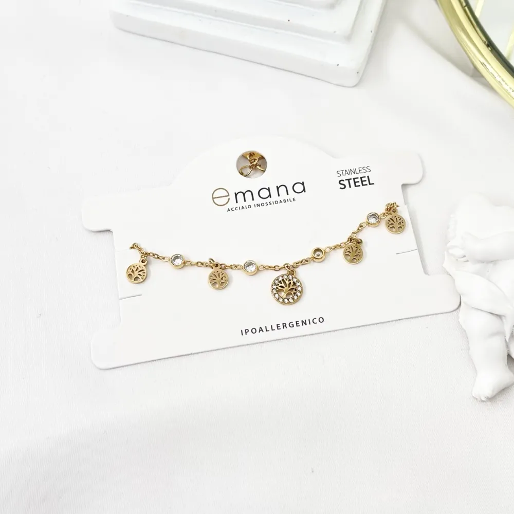 Albero della Vita -Bracciale in Acciaio con Chiusura - BAC-103-AA3477B