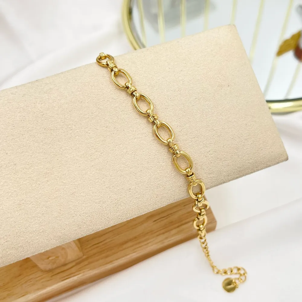 Catena-Bracciale in Acciaio con Chiusura - BAC-103-AA3583B