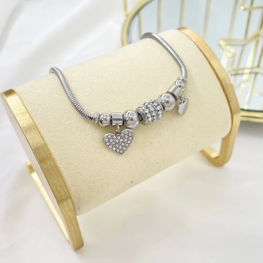 Charmes Cuore-Bracciale in Acciaio - BAC-103-AA3631B