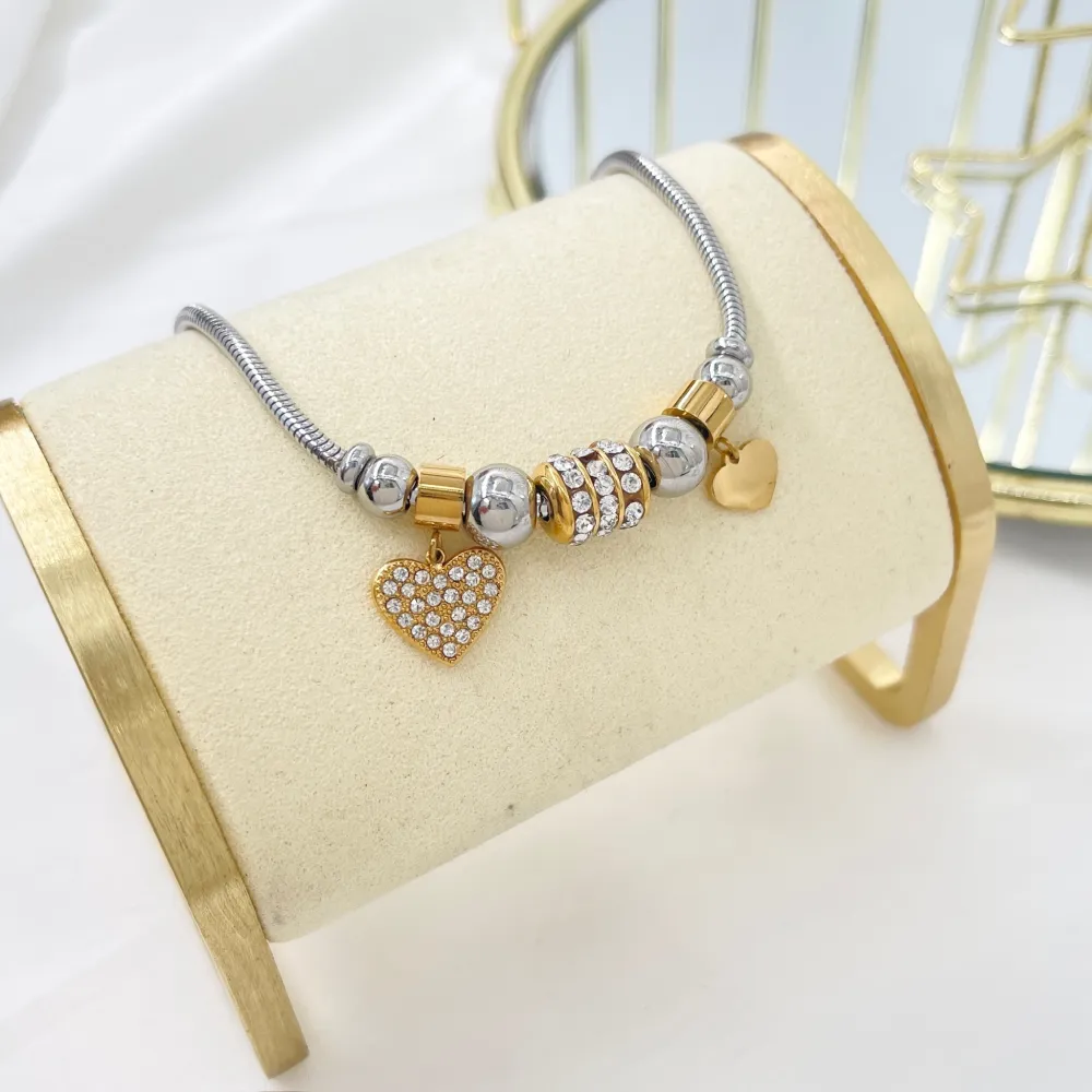 Charmes Cuore-Bracciale in Acciaio - BAC-103-AA3631B